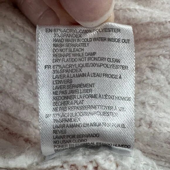 Anthropologie Women’s Knit Sweater Small Size Pink Pullover Soft Long Sleeves - Picture 5 of 10